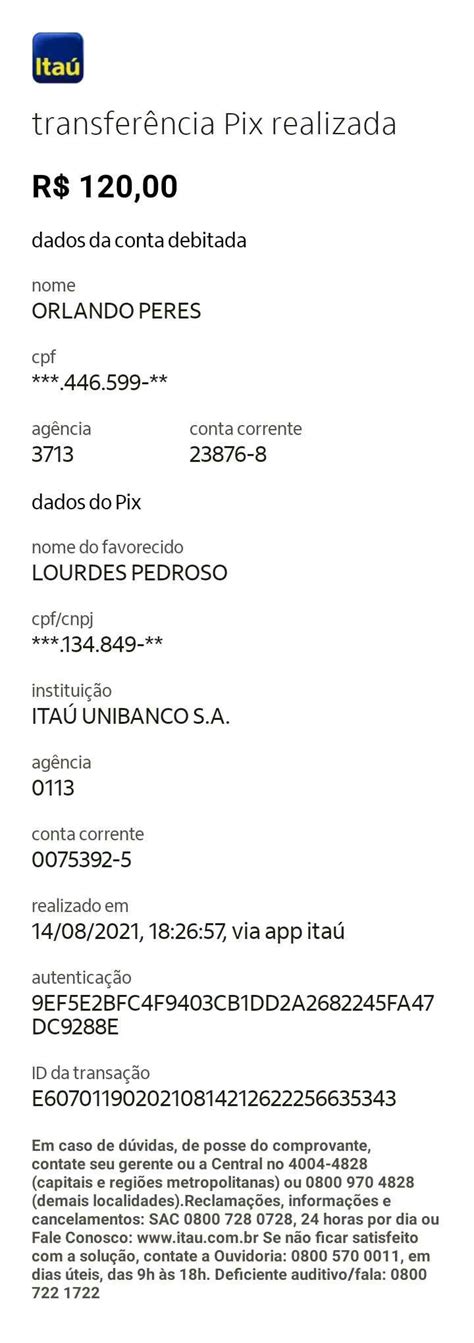 Pin De Orlando Peres Em Comprovantes De Pagamentos App Itau Contas