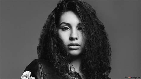 Singer Alessia Cara Black And White 4k Wallpaper Download