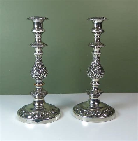 Pair Of Silver Plated Candlesticks Candlesticks And Lighting