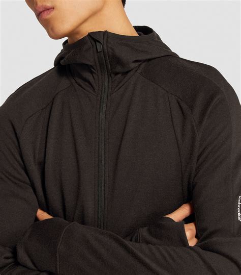 Mens Icebreaker Black Merino Wool Quantum Zoneknit Hoodie Harrods Uk