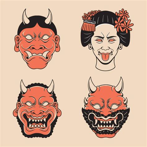 Traditional Japanese Demon Artwork