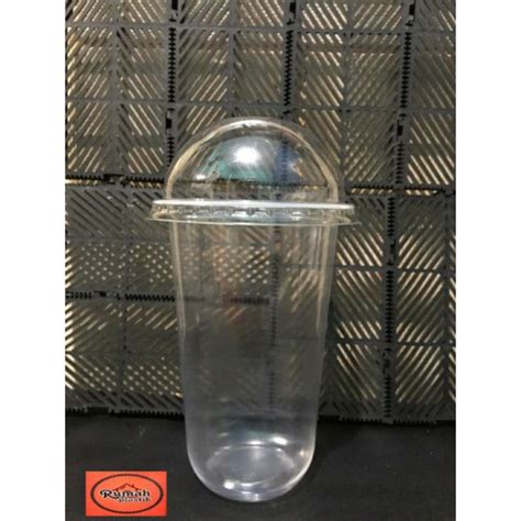 Jual Gelas Plastic Cup PP 18 Oz Oval 8 Gram TUTUP CEMBUNG 2 Gram