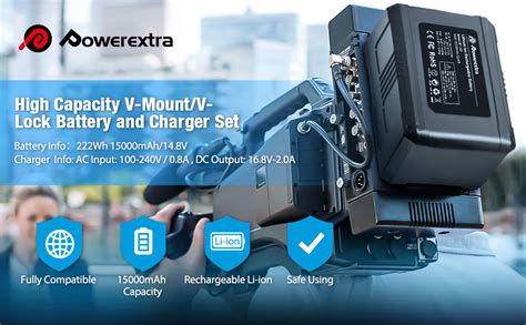 Amazon Powerextra V Mount V Lock Battery Wh V Mah