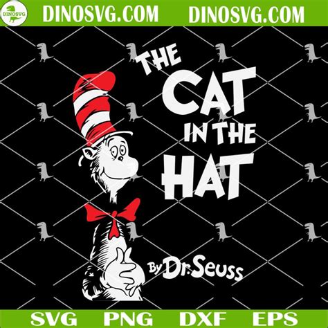 The Cat In The Hat Dr Seuss Svg Dr Seuss Books Svg Png Dxf Eps Dinosvg