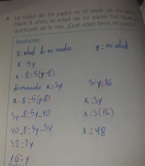 La Edad De Mi Padre Es El Triple De Mi Edad Hace A Os La Edad De Mi