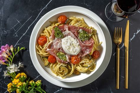 Spaghetti Al Pesto Genovese Mit Büffelmozzarella Rezept Hellofresh