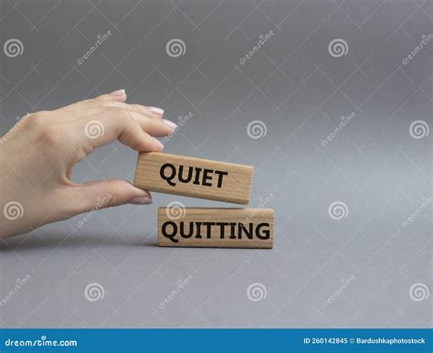 Quiet Quitting Symbol Concept Word Quiet Quitting On Wooden Blocks