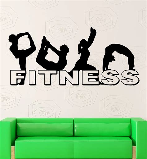 Buy 2016 New Fitness Wall Stickers Gymnastics Sport Yoga Girls Gym Vinyl Decal