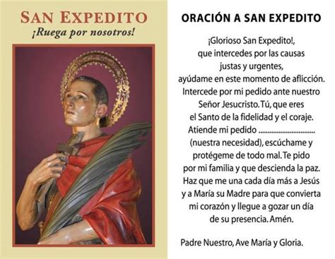 Angélica Italia Oración a San Expedito Patrono de las causas imposibles