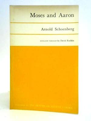 Moses And Aaron By Arnold Schoenberg Good 1965 World Of Rare Books