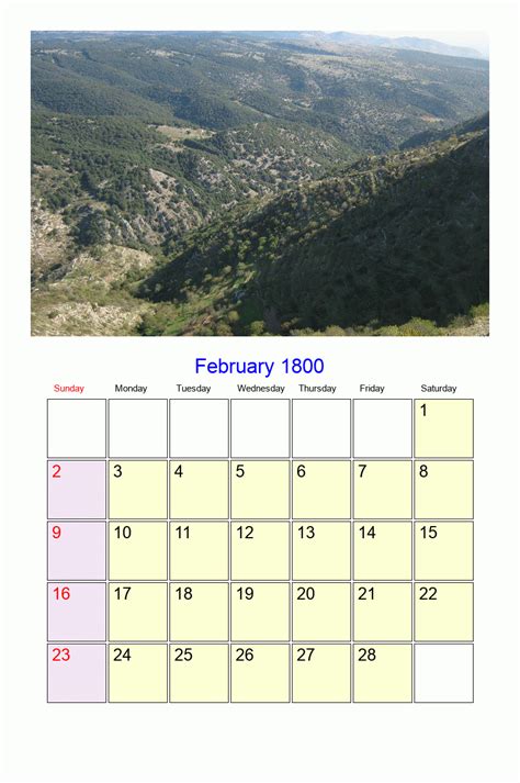 February 1800 - Roman Catholic Saints Calendar