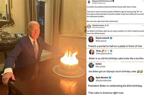 Biden mercilessly mocked for posing with birthday cake with 81 candles ...