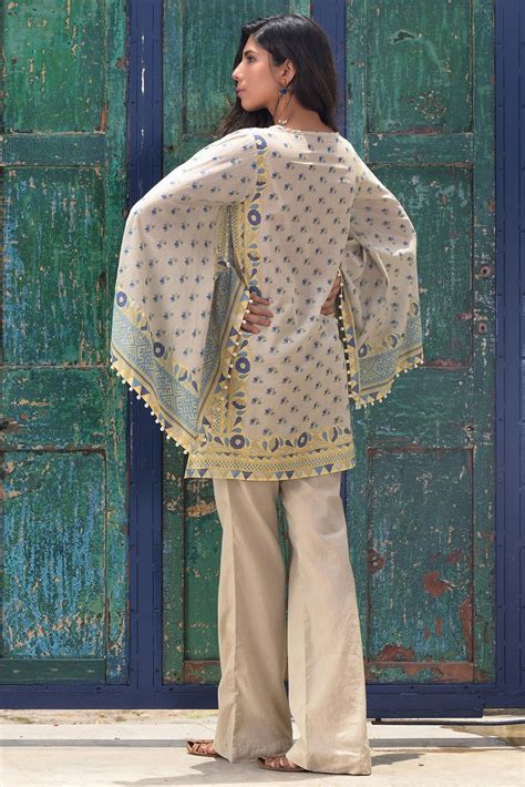 Khaadi Unstitched 2 Piece Mid Summer Collection 2017 J17504 Beige With