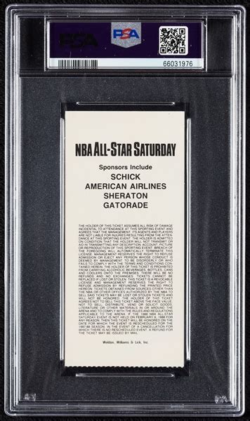 Lot Detail 1988 NBA All Star Saturday Slam Dunk Ticket Stub Michael