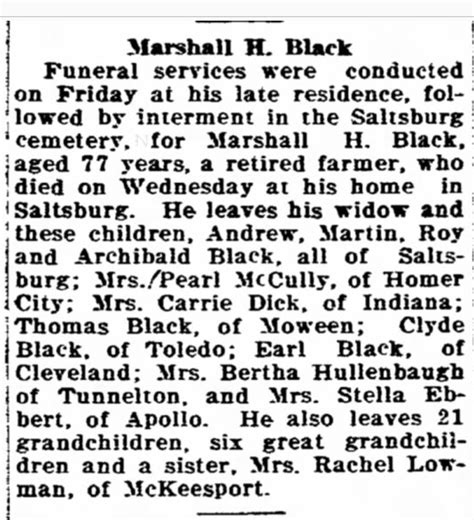 Marshall Harrison Black 1857 1934 Find A Grave Gedenkplek