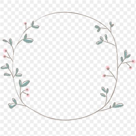 Doodle Frames Circle Labels Flower Logo Circle Frames Flower