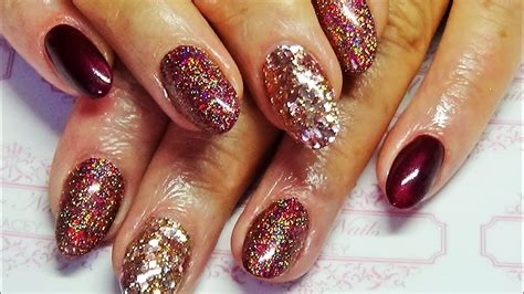 Sexy Berry Acrylic Nails With Glitter Madam Glam Youtube