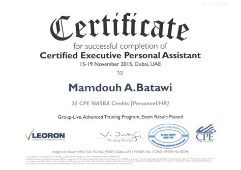 Certificate CEPA PPT