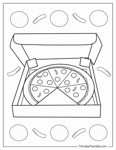 Pizza Topping Coloring Page