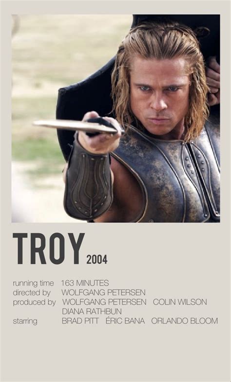 Troy Movie Poster | Posters de filmes minimalistas, Cartazes de filmes ...