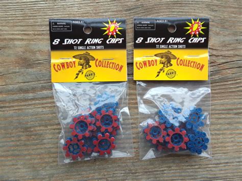 8 Shot Ring Cap Gun Caps Cowboy Collection 144 Shots Wild West Toys