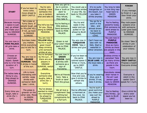 Printable Drinking Board Games
