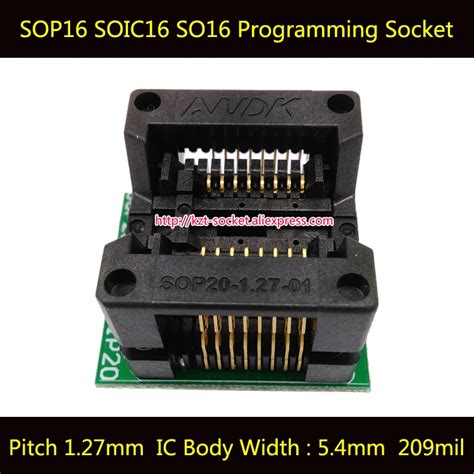 Sop Soic So To Dip Programming Socket Pitch Mm Ic Body