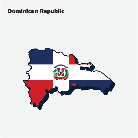 Dominican Republic Country Nation Flag Map infographic 20187949 Vector ...