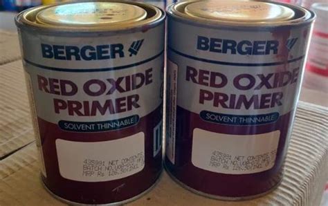 Berger Liquid Red Oxide Primer Ltr Pack Metal