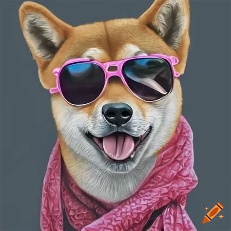 Hyper Realistic Portrait Of A Stylish Shiba Inu On Craiyon