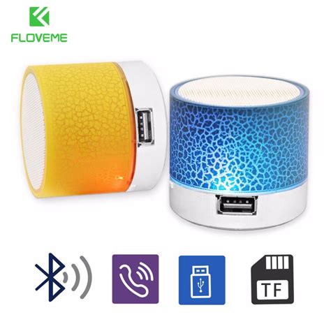 Mini Speaker Bluetooth Wireless Speaker Led Portable Mp3 Music Audio Column Tf Card Usb