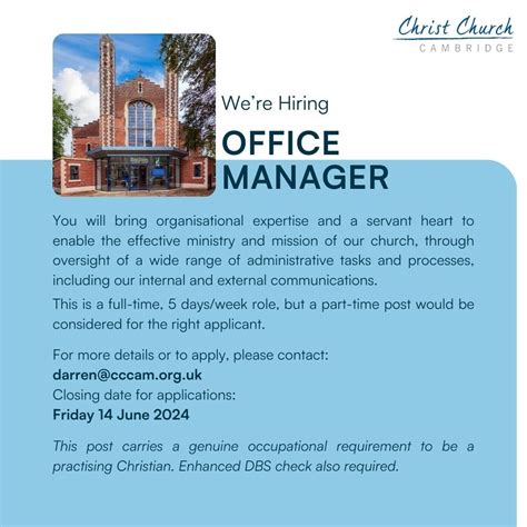 Jobs — Christ Church Cambridge