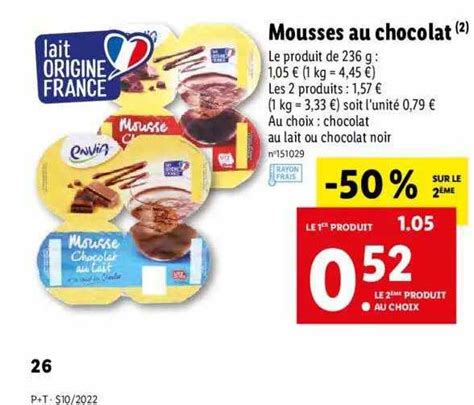 Promo Mousses Au Chocolat Envia Chez Lidl ICatalogue Fr