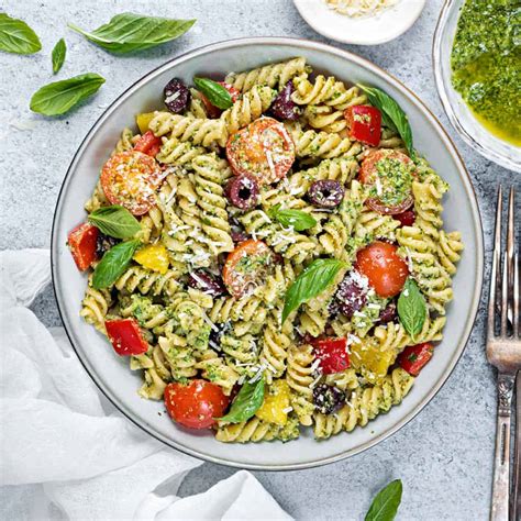 Pesto Pasta Salad Recipe Cubes N Juliennes