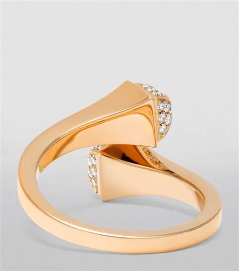 Marli New York Midi Rose Gold And Diamond Cleo Ring Harrods Uk