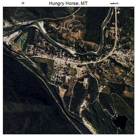 Aerial Photography Map of Hungry Horse, MT Montana