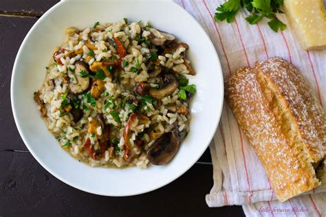 Wild Mushroom Risotto with White Wine and Thyme