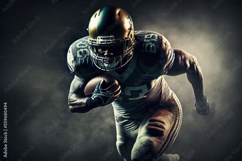 American football players in a super bowl game, generative ai Stock ...