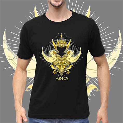 Camiseta Unissex Armadura de Ouro Cavaleiros do Zodíaco Saint Seiya Mu