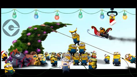 Minion Christmas Wallpaper Wallpapersafari