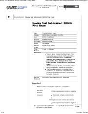 Review Test Submission B250G Final Exam AMSC Basic Pdf Review