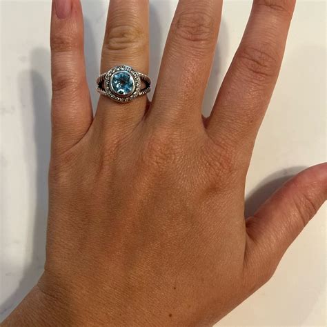 David Yurman Albion Blue Topaz Ring Gem