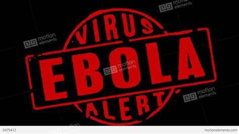 Rubber Stamp Virus Alert Ebola Stock Animation 5479412