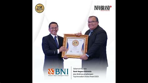 BNI Sabet Penghargaan Top Innovation Choice Award 2023 YouTube