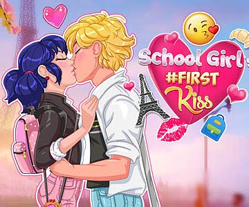 School Girl's #First Kiss, play game online - Candy's World