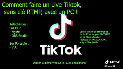 Comment faire un Live Tiktok sur PC sans clé de Stream RTMP TIKTOK