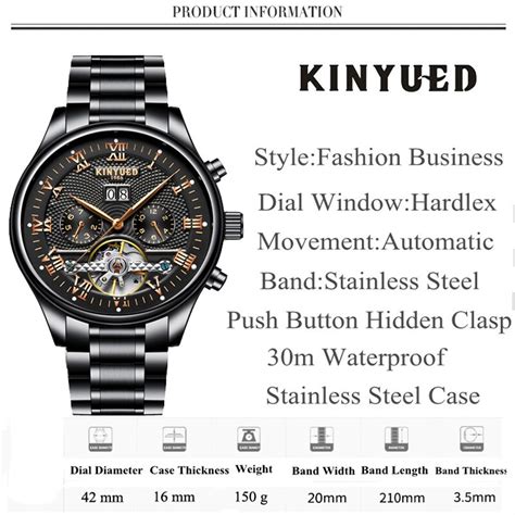 Kinyued Luxury Brand Watch Men Skeleton Automatic Stempunk Flying