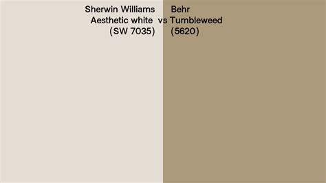 Sherwin Williams Aesthetic White Sw 7035 Vs Behr Tumbleweed 5620