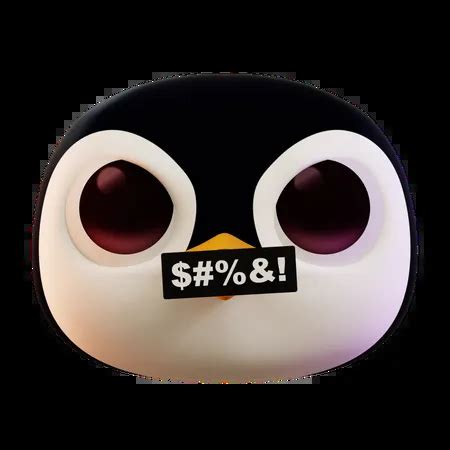 Penguin Curse Emoji Emoji 3D Icon download in PNG, OBJ or Blend format