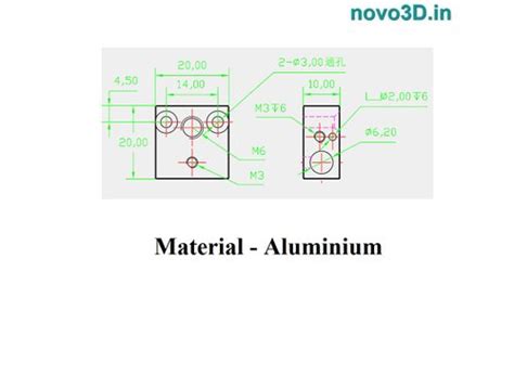 Novo D Mk Heat Block High Quality Aluminium Hot End Block For D Printers At Piece